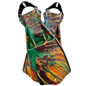 Płetwy nurkowe Dive System Tech Fin Camo – guma naturalna, sprężyny stalowe, do suchego skafandra, rozmiary XS–XXL