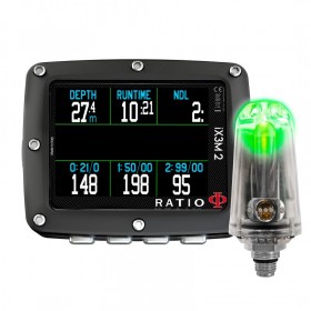 RATIO iX3M2 DEEP – pakiet z Transmiterem i Boxem – komputer nurkowy Air / Nitrox / Trimix (normoksyczny)