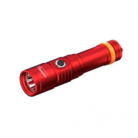 Latarka nurkowa OrcaTorch D710 Red – widok ogólny