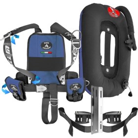 Skrzydło techniczne Dive System Quickly Mono z uprzężą jednotaśmową i komorą Donut do pojedynczej butli