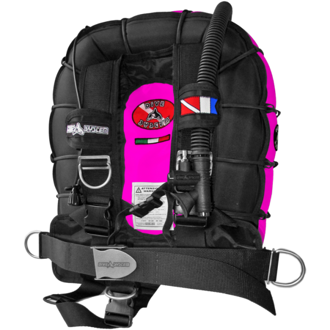 Skrzydło nurkowe Dive System Key J 18 – widok frontowy, lekkie skrzydło rekreacyjne 18 l