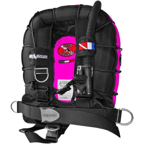 Skrzydło nurkowe Dive System Key J 18 – widok frontowy, lekkie skrzydło rekreacyjne 18 l