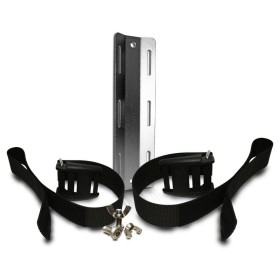 Adapter do pojedynczej butli STA Dive System z paskami 50 mm i śrubami, widok zestawu z przodu