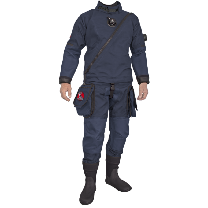 Suchy skafander Dive System Solo Shipboarding NATO wykonany z trilaminatu, widok ogólny produktu