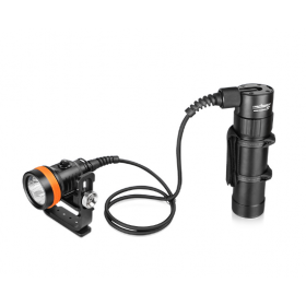 Latarka nurkowa OrcaTorch D630 v2.0 – 4000 lm, kanister 89 Wh, 150 m, kabel 90–180°