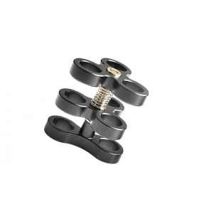 Zacisk kulowy OrcaTorch ZJ14 – aluminiowy, podwójny, do ramion foto/video