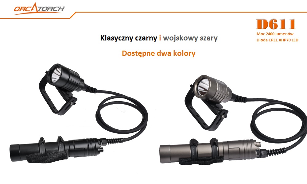 OrcaTorch D611 – głowica latarki