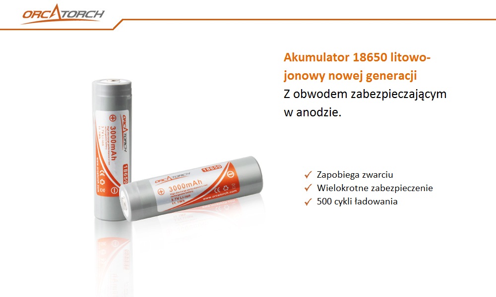 Akumulator 18650 3000 mAh – widok ogólny