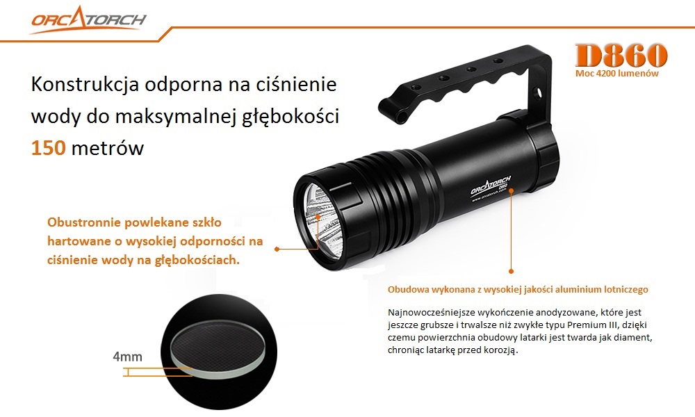 OrcaTorch D860 – zastosowanie pod wodą