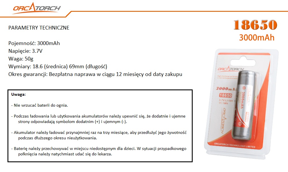 Akumulator 18650 3000 mAh – zastosowanie w latarkach