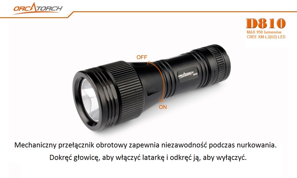 OrcaTorch D810 – szkło hartowane, powłoki