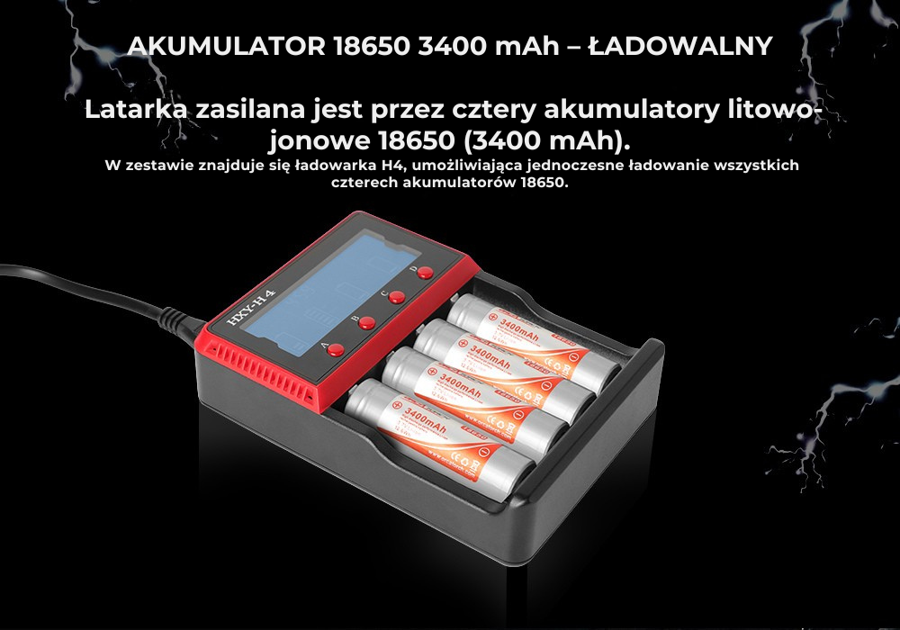 OrcaTorch D620 V2.0 – moc światła 2700 lm