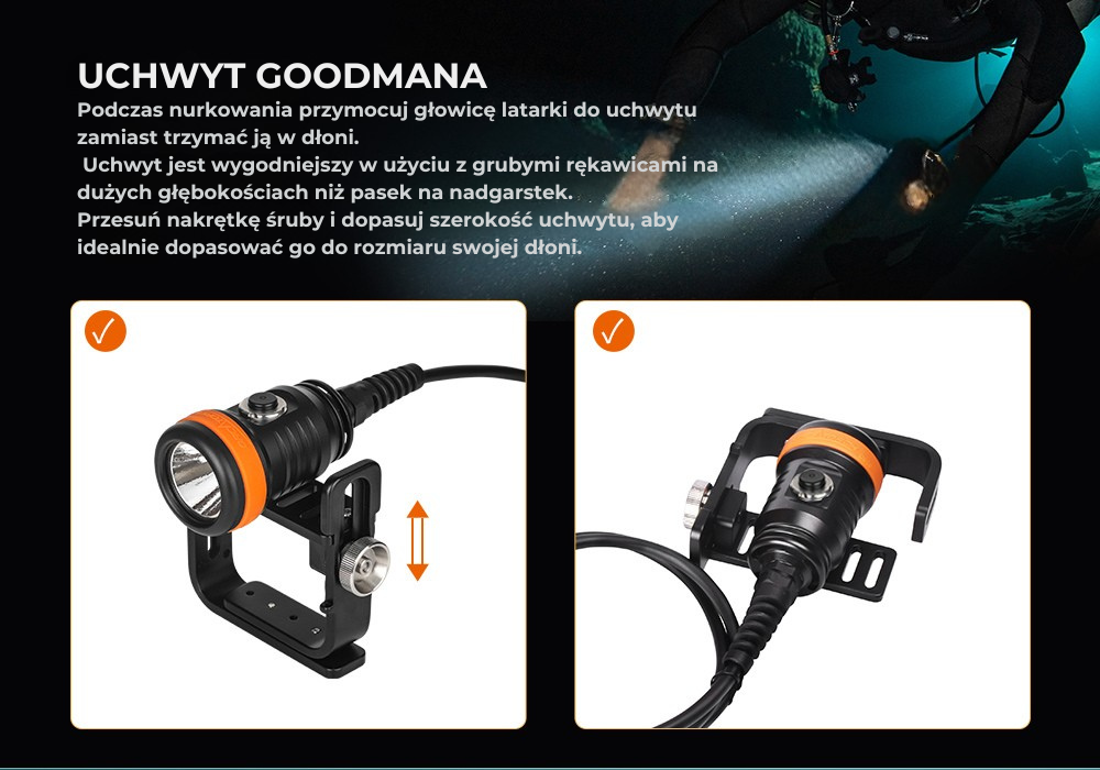 OrcaTorch D620 V2.0 – kabel i złącze głowicy