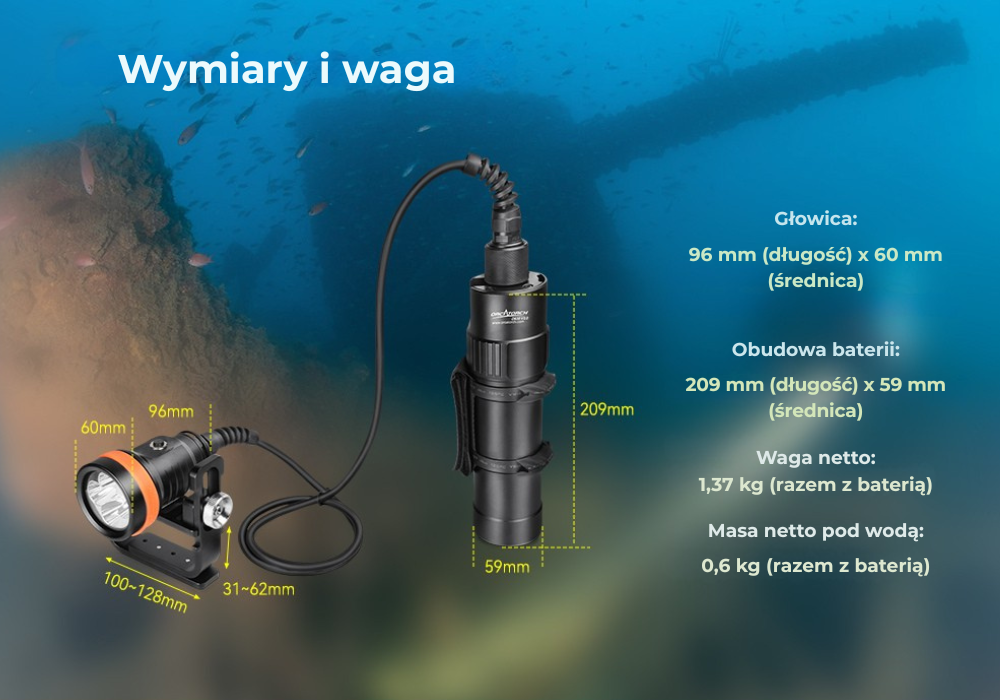 OrcaTorch D630 v2.0 – parametry i zasięg