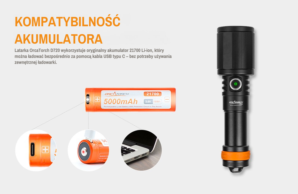 OrcaTorch D720 – widok 3