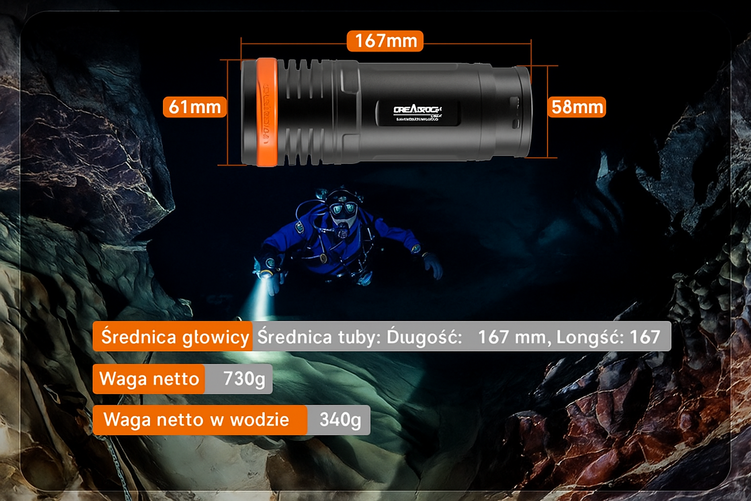 OrcaTorch D920 – moc światła 5000 lumenów