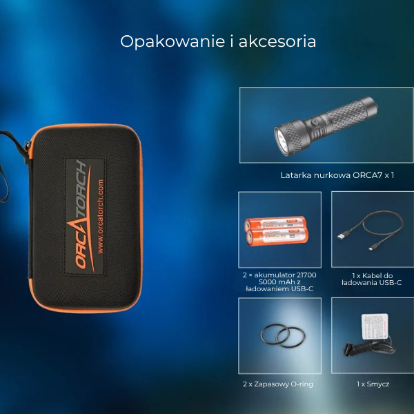 OrcaTorch ORCA7 – zawartosc zestawu