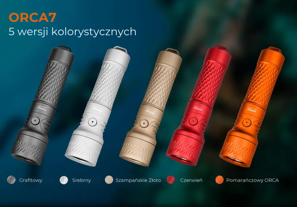 OrcaTorch ORCA7 – piec wersji kolorystycznych
